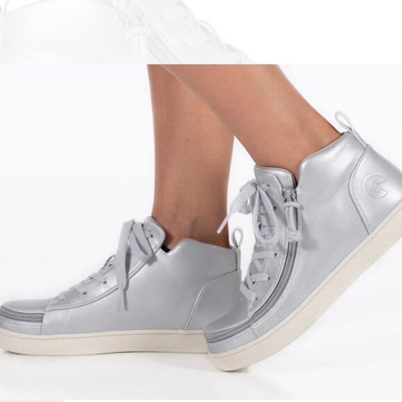 BILLY adaptive silvers sneaker lace mid top size 7 NWT - Picture 5 of 16